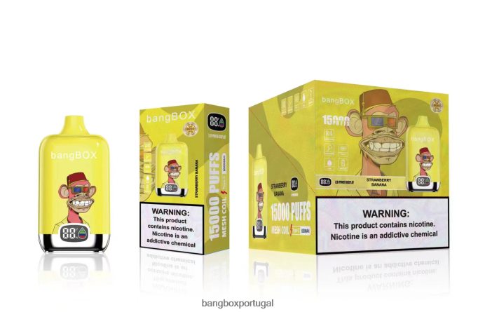 Bang Box 15.000 baforadas banana morango - Bang Box Vape Price