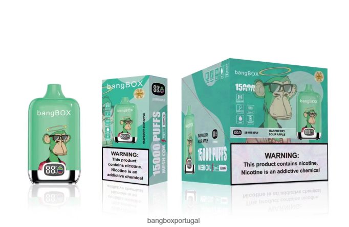 Bang Box 15.000 baforadas maçã azeda de framboesa - Bang Box Lisbon