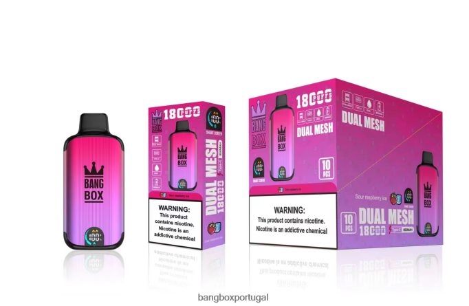 Bang Box 18.000 baforadas gelo de framboesa azeda - Bang Box Vape Price