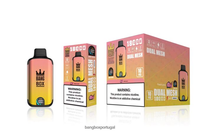 Bang Box 18.000 baforadas suco de pêssego - Bang Box Portugal