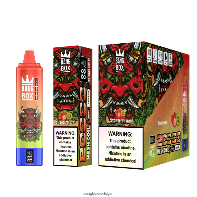 Bang Box Tela inteligente de 20.000 baforadas kiwi morango - Bang Box Portugal