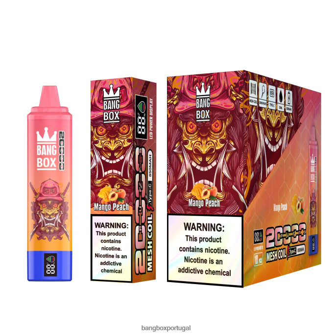 Bang Box Tela inteligente de 20.000 baforadas manga pêssego - Bang Box Vape Price