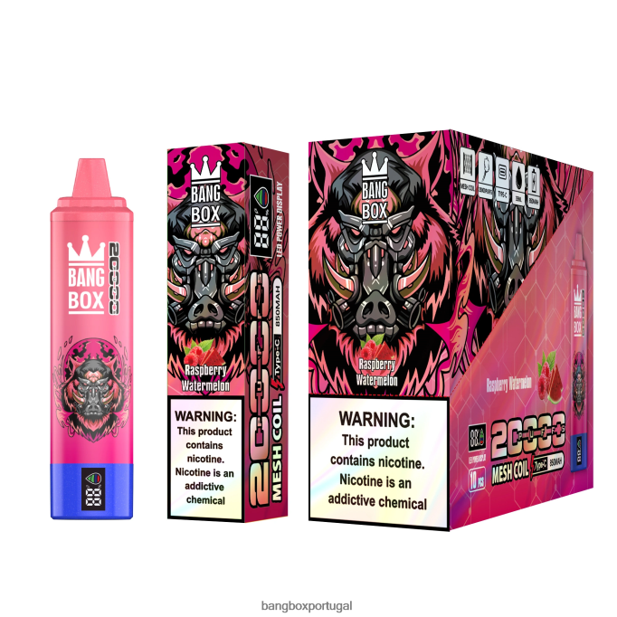 Bang Box Tela inteligente de 20.000 baforadas melancia de framboesa - Bang Box Vape Price