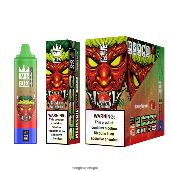 Bang Box Tela inteligente de 20.000 baforadas melancia morango - Bang Box Lisbon