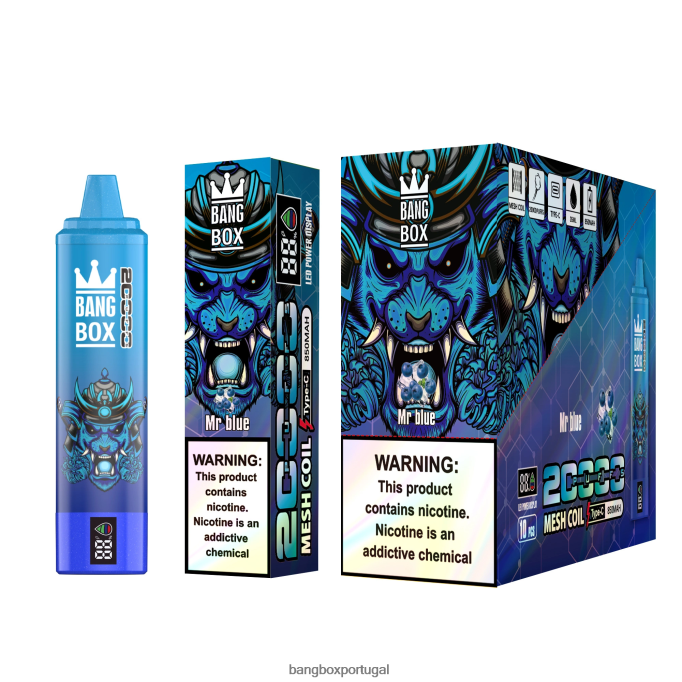 Bang Box Tela inteligente de 20.000 baforadas senhor azul - Bang Box Portugal