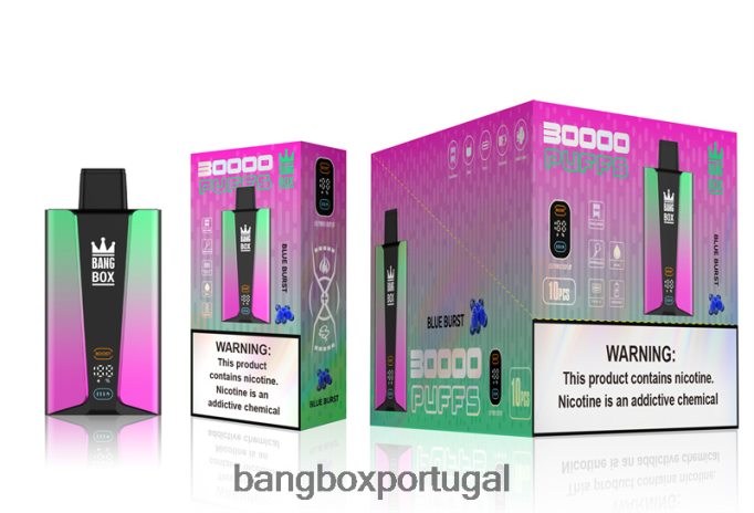 Bang Box Tela inteligente de 30.000 baforadas explosão azul - Bang Box Lisbon