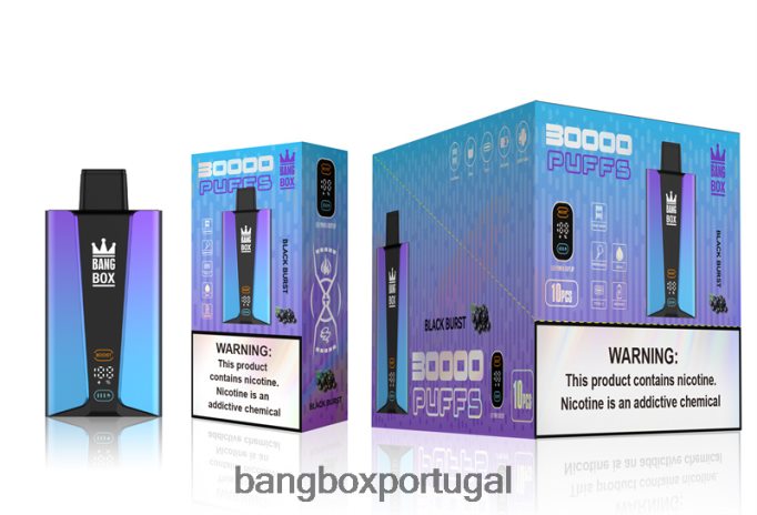 Bang Box Tela inteligente de 30.000 baforadas explosão preta - Bang Box Lisbon