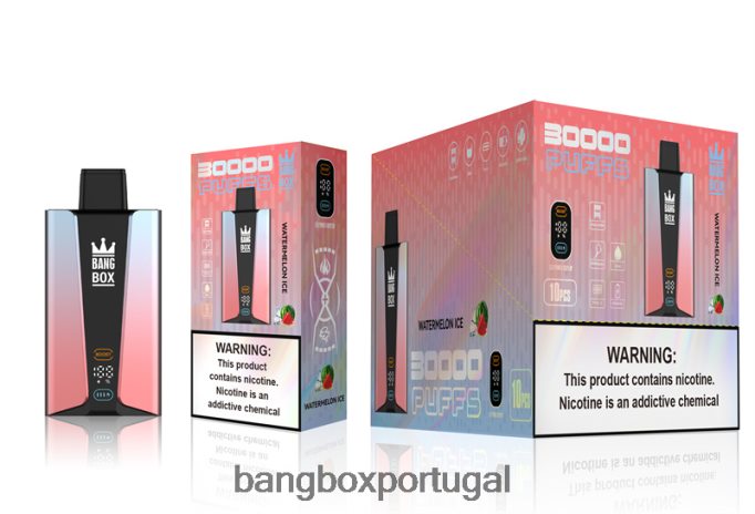 Bang Box Tela inteligente de 30.000 baforadas gelo de melancia - Bang Box Portugal