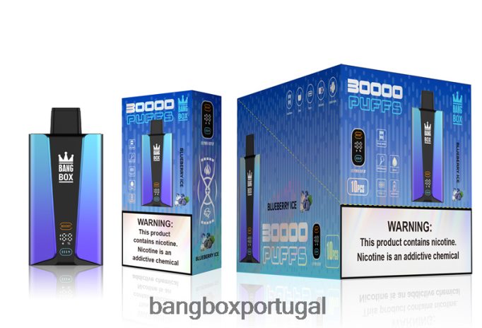 Bang Box Tela inteligente de 30.000 baforadas gelo de mirtilo - Bang Box Edition