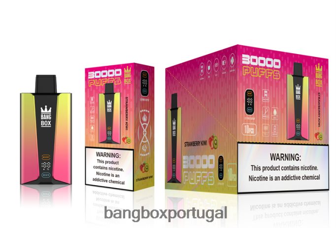 Bang Box Tela inteligente de 30.000 baforadas kiwi morango - Bang Box Edition