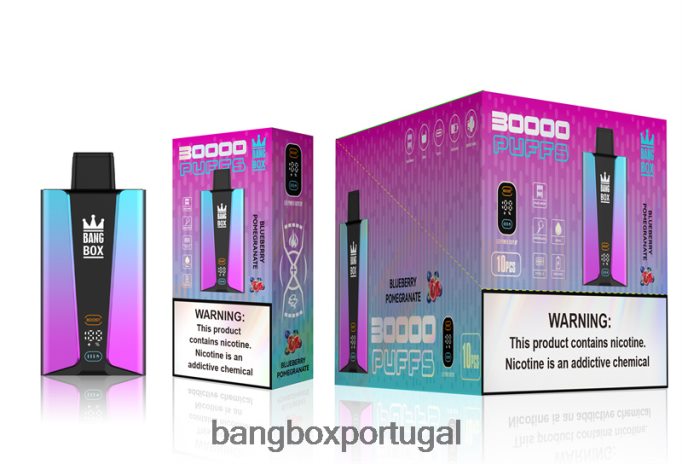 Bang Box Tela inteligente de 30.000 baforadas pomgerante de mirtilo - Bang Box Portugal