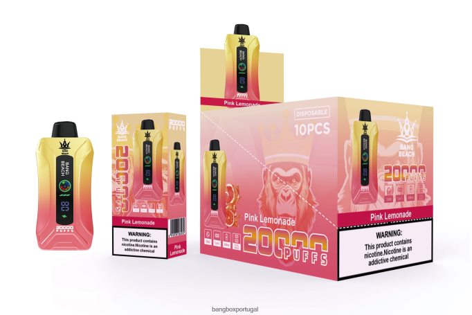 Bang Beach Vape de tela inteligente de 20.000 sopros limonada rosa - Bang Box Edition