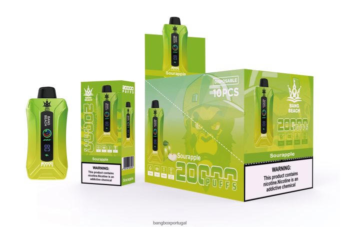 Bang Beach Vape de tela inteligente de 20.000 sopros maçã azeda - Bang Box Portugal