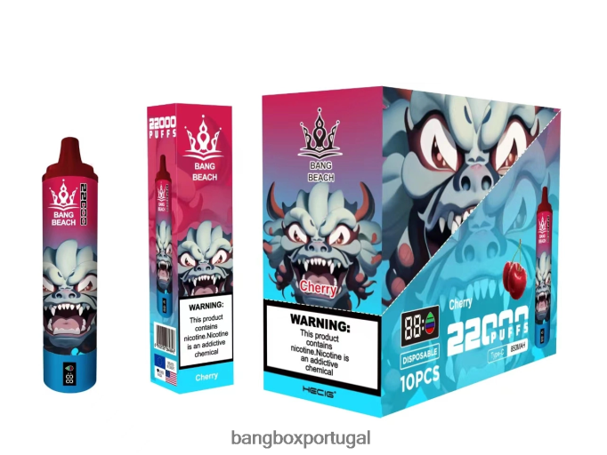 Bang Beach Tela inteligente de 22.000 baforadas cereja - Bang Box Lisbon
