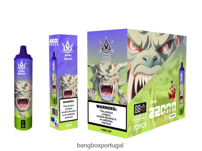 Bang Beach Tela inteligente de 22.000 baforadas vimto - Bang Box Vape Price